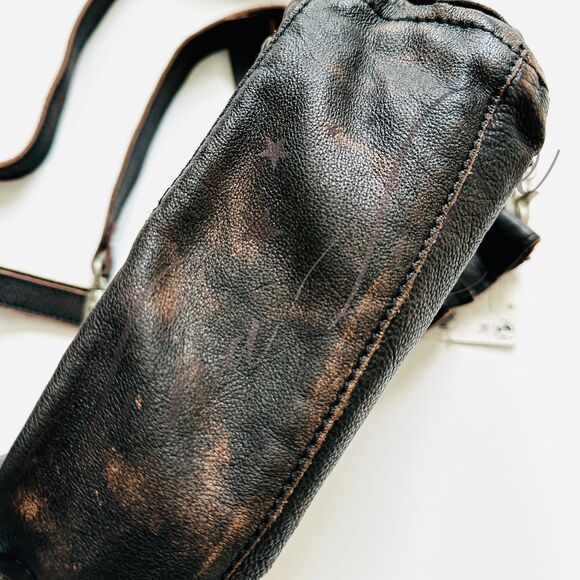 FREE PEOPLE We The Free Baby Leigh Distressed Tote In Aged Graphite NWT - Picture 11 of 14